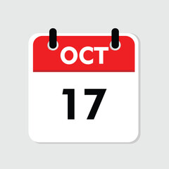 17 october icon with white background