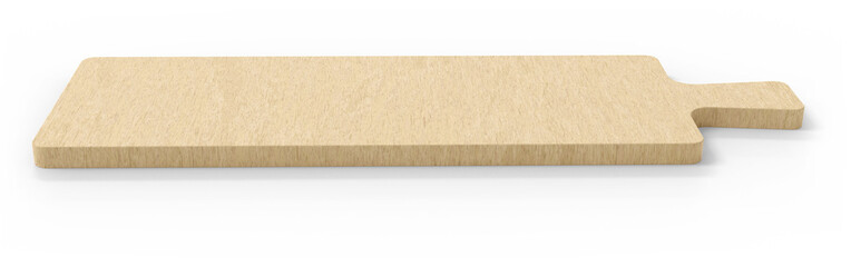3D Render Long Wooden Cutting Board CutOut