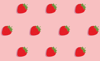 Fresh and lovely strawberry pattern