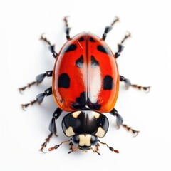 ladybird on white background , ai generated