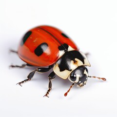 ladybird on white background , ai generated