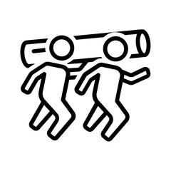 Black line icon for Group effort