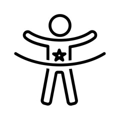 Black line icon for Ultimately