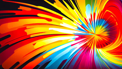 Obraz premium Generative AI, Colorful Whirlwind: A Spirited and Vibrant Wallpaper Design
