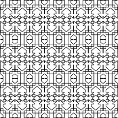 
Repeating patterns of lines.  Black and white pattern for web page, textures, card, poster, fabric, textile.