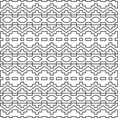 Repeating patterns of lines.  Black and white pattern for web page, textures, card, poster, fabric, textile.