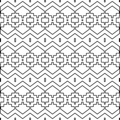 Repeating patterns of lines.  Black and white pattern for web page, textures, card, poster, fabric, textile.