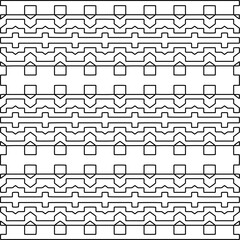 Repeating patterns of lines.  Black and white pattern for web page, textures, card, poster, fabric, textile.