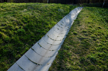 Drainage trough made of vibro-pressed concrete for drainage of surface water. It is used for the...
