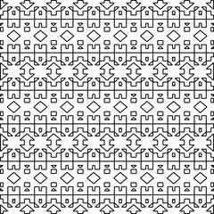 Repeating patterns of lines.  Black and white pattern for web page, textures, card, poster, fabric, textile.