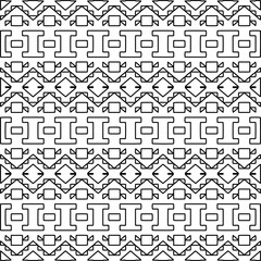 Repeating patterns of lines.  Black and white pattern for web page, textures, card, poster, fabric, textile.