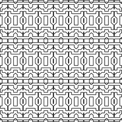 Repeating patterns of lines.  Black and white pattern for web page, textures, card, poster, fabric, textile.
