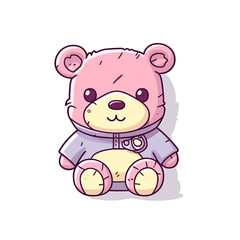 Obraz premium cute pastel cartoon colorful teddy bear type 4