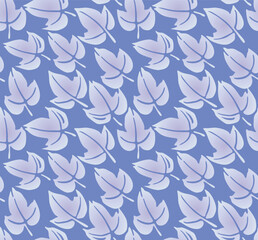 Japanese Pretty Leaf Vector Seamless Pattern