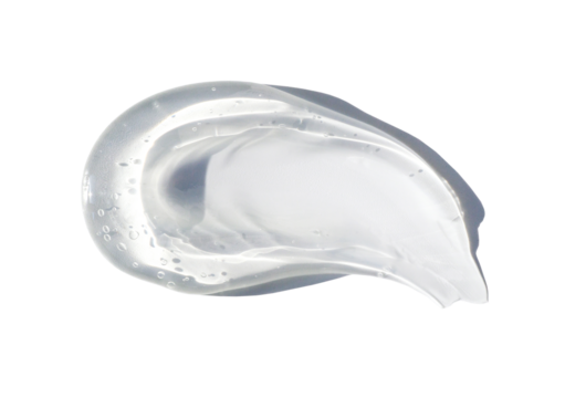 cosmetic smears cream gel texture on transparent background