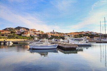Fototapeta na wymiar View at the port and destination Porto Rotondo - Sardinia