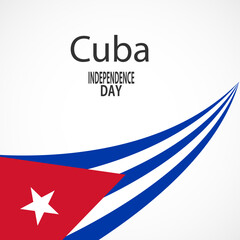 Independence day Cuba. Vector background. National day.