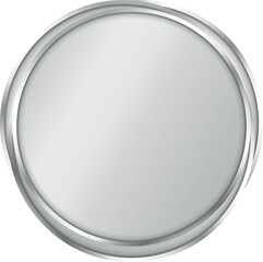 vector illustration of silver colored circle award banner	