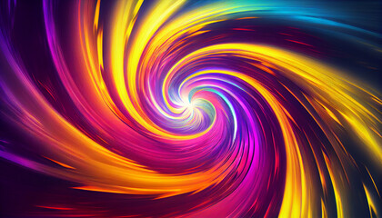 Generative AI, Luminous Vortex: A Whirlwind of Color in an Abstract Wallpaper