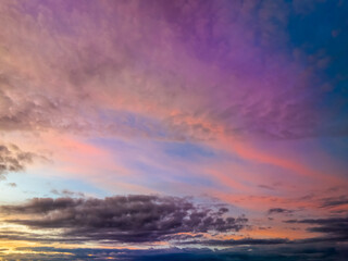 Sunrise skyscape with clouds
