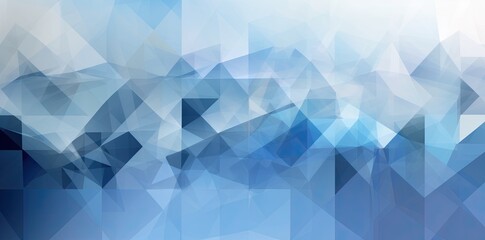 Fototapeta premium Abstract Blue Triangle Geometrical Background. Generative AI
