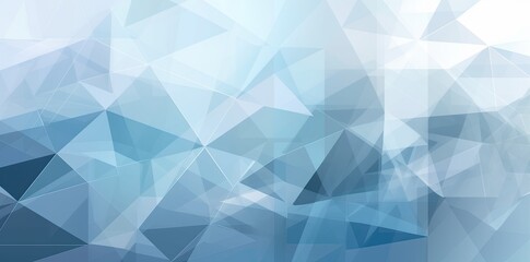 Obraz premium Abstract Blue Triangle Geometrical Background. Generative AI
