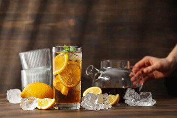 Ice tea - drink for refreshing in hot summer weather