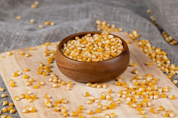 dry corn for cooking and popcorn