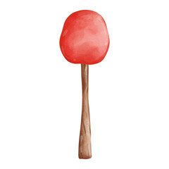 watercolor Roasted marshmallows, Summer Camping Element, Summer Illustration
