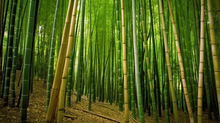 green bamboo forest generative ai