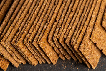 dark with spices dry thin bread