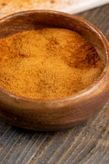 ground turmeric is orange in color for use in cooking