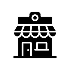 Store glyph icon for market, retail, architecture and city, Merchant, commerce, shop logo
