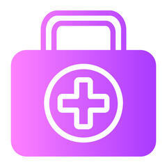 Obraz premium first aid box gradient icon
