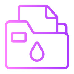 medical folder gradient icon