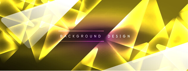 Vibrant Geometric Neon Shiny Line Background. A Bold and Stunning Display of Shapes, Lines, Colors, and Glow, Perfect for Futuristic Modern Designs, Hi-tech Presentations, Technology Web Pages