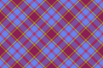 Check textile fabric. Plaid texture seamless. Vector background tartan pattern.