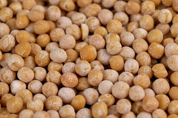 Dry hard yellow peas for cooking porridge