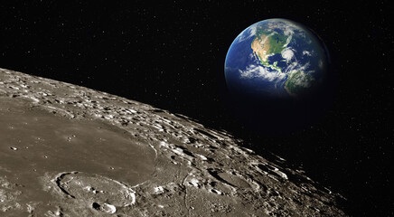 The Earth as Seen from the Surface of the Moon 