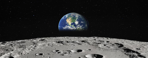 The Earth as Seen from the Surface of the Moon 