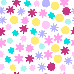seamless pattern with flowers  vector background