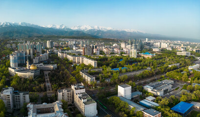 Aerial view of Almaty city