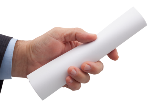 Rolled Sheet in a Hand