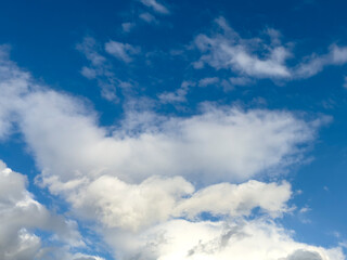 Fototapeta premium Cloudy sky background. Beautiful blue sky and white clouds