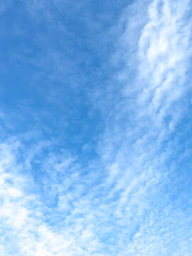 Cloudy sky background. Beautiful blue sky and white clouds