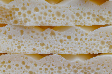 White Chocolate Bar with bubbles close-up