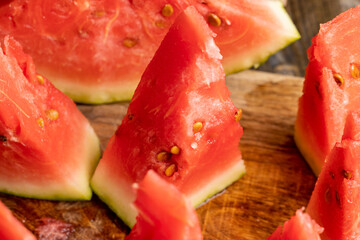 Ripe red watermelon for eating