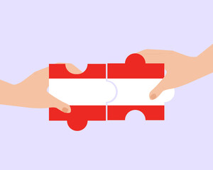 Solidarity and togetherness in Austria, people helping each other, unity and help