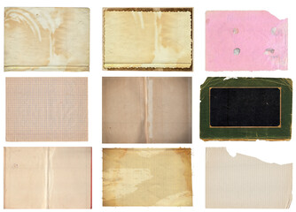 Set of Vintage background of old paper texture with spots