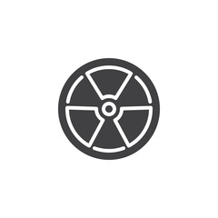 Obraz premium Radiation, hazard vector icon